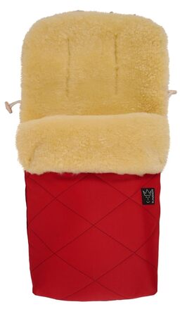 Муфта для ніг з натуральної овчини, червона