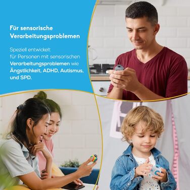 Преміум якості, Fidget Cube з ексклюзивним захисним футляром, іграшка проти стресу, іграшка для СДУГ, іграшка для антистресу, Fidg