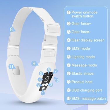 Електричний V масажер для обличчя, електричний V масажер для формування обличчя, підтяжка обличчя Beauty Knife 3 режими для тонізуючих пристроїв Антиоксидант, відновлення шкіри