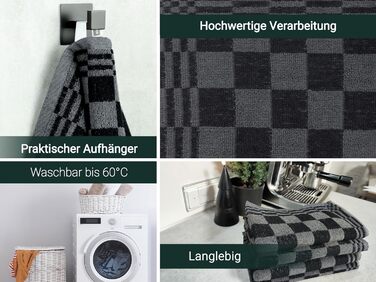 Набір з 4 бавовняних кухонних рушників розміром 50x50 см - добре поглинають вологу та зносостійкі - можна прати при температурі до