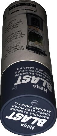 Портативний блендер / блендер / блендер для приготування смузі Ninja Blast, чаша 530 мл, кришка з захистом від розливу, потужний м