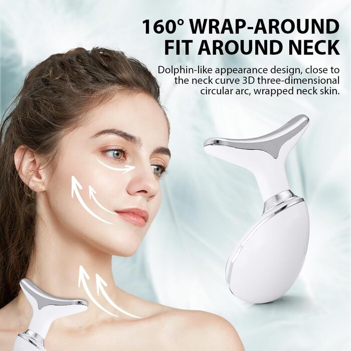 Масажер для обличчя проти зморшок, 3-в-1 пристрій для краси обличчя, 45 V Face Beauty Meter пристрій для обличчя для підтяжки та підтяжки шкіри, EMS масаж обличчя для жінок чоловіків V Shape Face пристрій