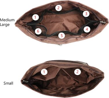 Організатор сумок для сумок Сумки Сумки Внутрішні сумки L Коричневий