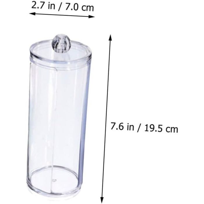 Косметична бавовняна коробка Дозатор ватних паличок Тримач подушечки для макіяжу Бавовняна кулька Скляний контейнер для ванної кімнати Тераріум Акрилові косметичні туалетні приналежності білий, 2 шт.