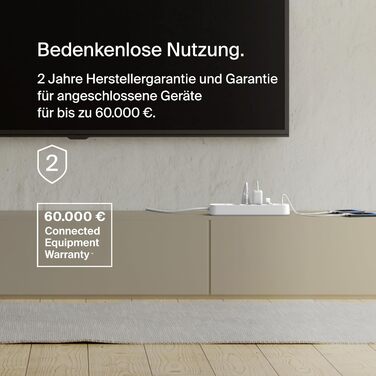 Розетковий подовжувач Belkin із захистом від перенапруги, настінний, 8 розеток, мережевий кабель 2 м, зелений індикатор, 2 порти U