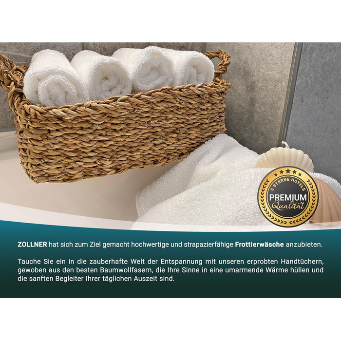 Набір з 6 рушників розміром 50x100 см - поглинаючі та м'які банні рушники білого кольору - з практичною вішалкою - можна прати до