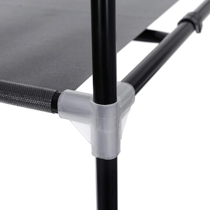 Шафа, Тканинна шафа, Складана шафа з рейкою для одягу, Вішалка для одягу, Місце для зберігання сумок, іграшок, взуття, Спальня, Гардеробна, 75 x 45 x 160 см, Чорний RYG83H