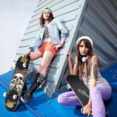 Скейтборд для дорослих повна дошка 31 x 8 дюймів з кульковими підшипниками ABEC-7 7-шаровий клен для початківців дітей та дорослих