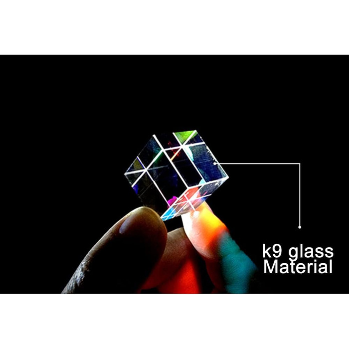 Трикутна призма з оптичного скла MIFANI, кубічна призма з оптичного скла, дисперсійна призма RGB для фізики та декорування, 4 розміри на вибір, 4 x 4 x 4 см, 45 x 45 x 45 мм (розмір 50x50x40 мм)