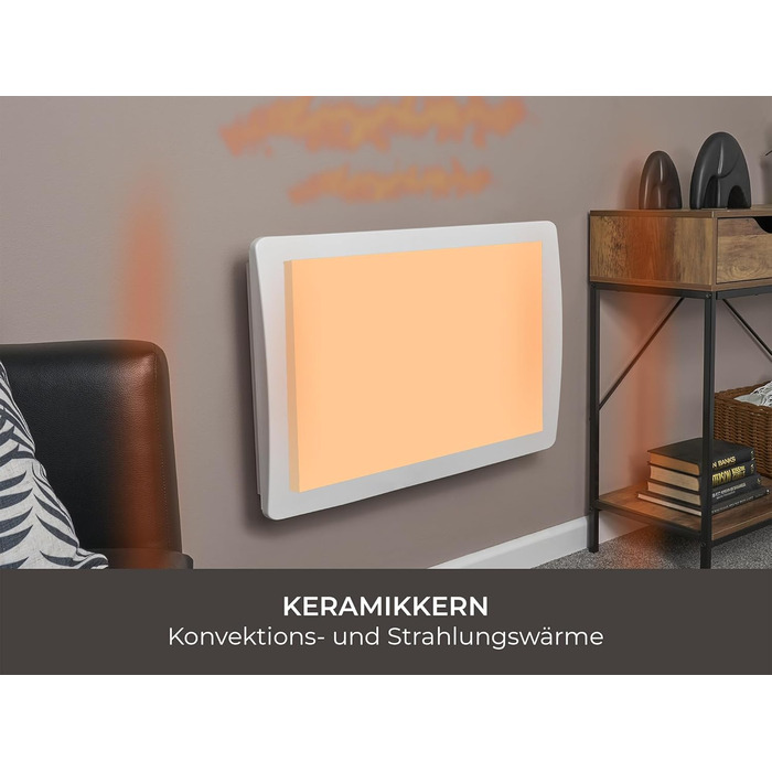 Електричний радіатор Adam Solis з керамічним сердечником потужністю 1500 Вт білого кольору