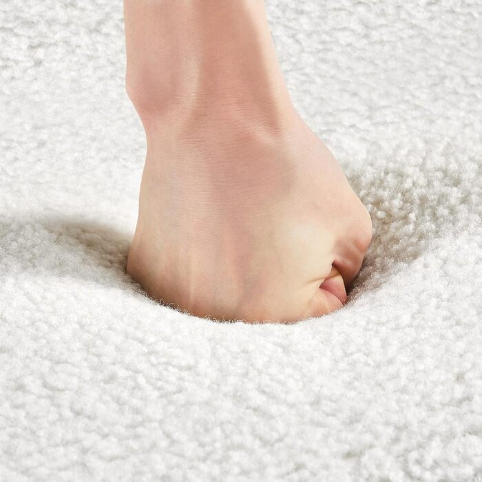 Крісло Yaheetech Lounge, крісло-реклайнер з тканини букле, обіднє крісло зі спинкою, стильне крісло для вітальні, крісло для відпочинку, 1 білий колір