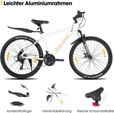 Гірський велосипед Hiland 26 27,5 дюймів, чоловічий/жіночий MTB з алюмінієвою рамою, 21 передача, хардтейл для дорослих з дисковими гальмами, чорний/синій/зелений/фіолетовий/білий, 26 дюймів