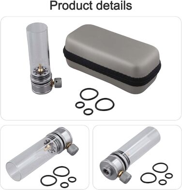 Головка газового ліхтаря для кемпінгу з регульованою яскравістю, конструкція з алюмінієвого сплаву та скла, сумісна зі стандартними накручуваними газовими балонами з ізобутаном