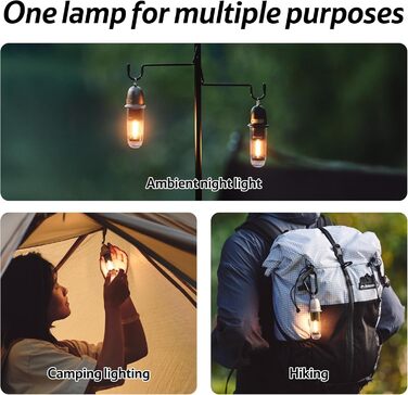Підвісні світильники для рюкзаків, 4 Light Tent Lights, Rechargeable Camping Lights Portable Lights
