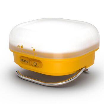 Акумуляторний світлодіодний ліхтар для кемпінгу Silva Glow - Акумуляторні кемпінгові та вуличні лампи та ліхтарі з USB-C - 350 люменів та 4 рівні яскравості - Біле та тепле кемпінгове світло - Час горіння 156 годин - Водонепроникний вуличний ліхтар жовтог