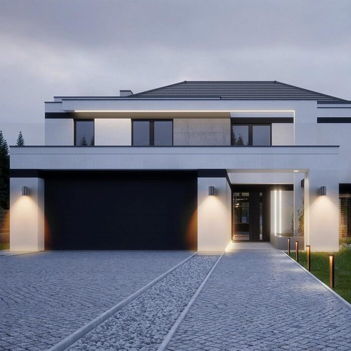 Зовнішній настінний світильник, GU10 Світильник водонепроникний IP65 Зовнішній світильник Зовнішній світильник Настінний алюмінієв