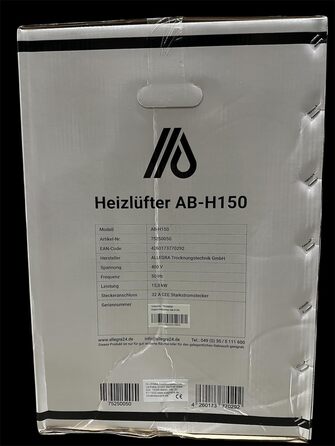 Електричний вентилятор-обігрівач ALLEGRA 15 кВт 400 В високої напруги Електричний обігрівач, будівельний обігрівач, вентилятор-обігрівач для будівельних майданчиків, промисловості та майстерень Професійний обігрівач з термостатом та захистом від перегріву