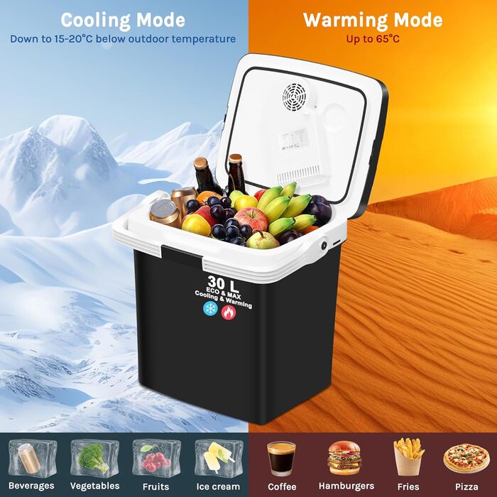 Для охолодження і збереження тепла, Кемпінговий холодильник для автомобіля і розетки з USB, Термобокс, Cool Box Small для вантажів