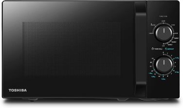 Мікрохвильова піч Toshiba MW2-MG20PF(BK)/GE 800 Вт з хрустким грилем і функцією комбінованого приготування, 5 рівнів потужності, потужність гриля 1000 Вт, чорний гриль 20 л чорний