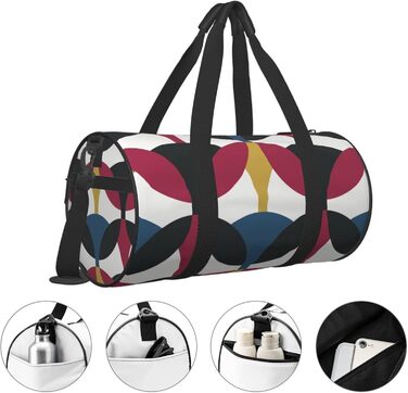 Стильна дорожня сумка в ретро-стилі, з яскравим геометричним дизайном, спортивна сумка для чоловіків та жінок, сумка-мішок, спортивна сумка