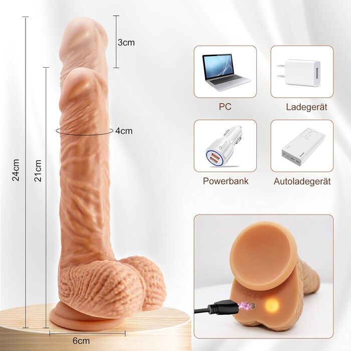 Реалістичний анальний фалоімітатор XXL, великий вібратор, секс-іграшка для жінок, чоловіків та пар з функцією штовхання, гігантський фалоімітатор 22 см, вібраційна секс-іграшка для неї, точка G, сильна присоска