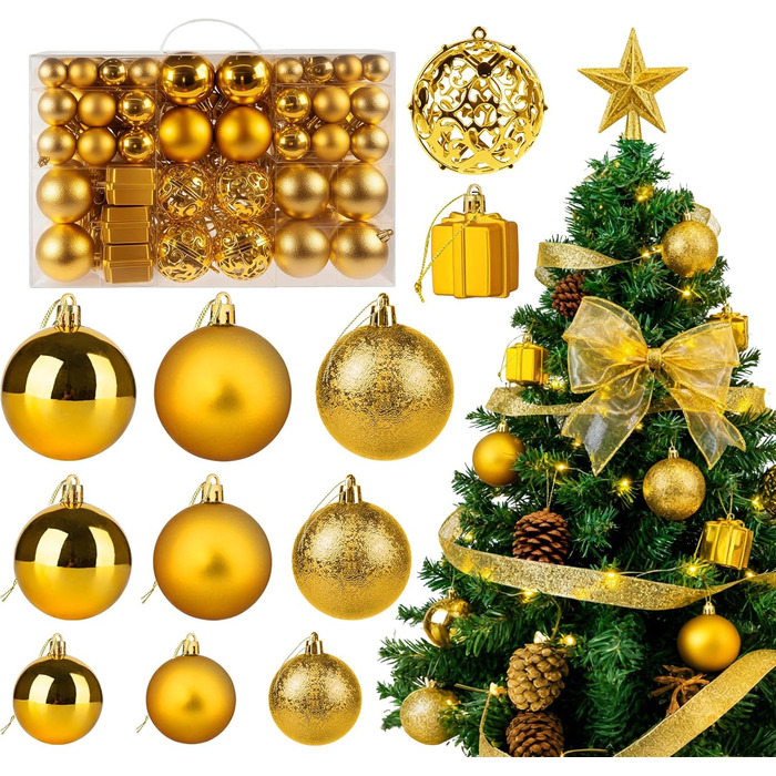 Набір різдвяних кульок набір із 105 предметів ilauke