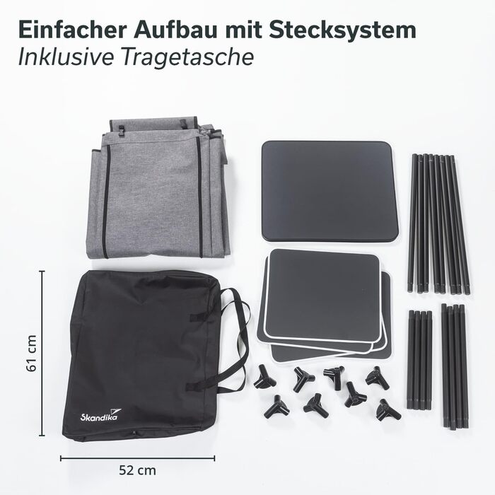 Кухня для кемпінгу Skandika Ruoka Висока шафа/кухонна шафа з мийкою та захистом від вітру та бризок, відділення для зберігання з полицями, сумка для перенесення, вулична кухня, кемпінгова шафа Вулична кемпінгова кухня, дорожня кухня 59 x 48 x 140 см