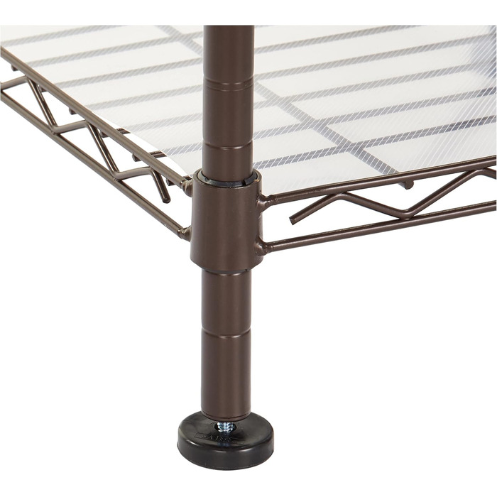 Розсувна відкрита шафа Storeo Basics з 10 полицями з регульованою висотою - максимальна вага 521 кг, від 35,6 на 147 до 160 на 182,9 см, бронза