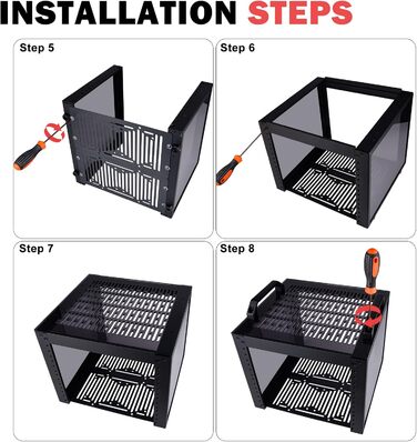 Серверна стійка GeeekPi 4U, 10-дюймова мережева стійка для серверів, мережевого та аудіо/відео обладнання, кріплення для стійки DeskPi RackMate T0 Plus, глибина 260 мм, чорний колір, 4U x 10,23&quot x Ш