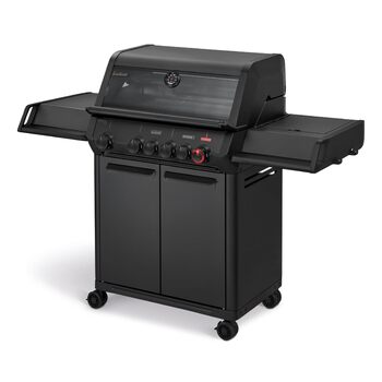 Газовий гриль Enders MONROE PRO 4 SIKR TURBO SHADOW 4 сталеві пальники, бічний пальник, інфрачервоний задній пальник, оглядове вікно, HEAT RANGE, SWITCH GRID, TURBO ZONE 800 C, SIMPLE CLEAN, включаючи SEARGRATE, 8366 PRO 4 SIKR SHADOW