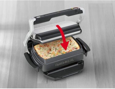 Деко для перекусів і випічки Tefal XA726870 OptiGrill XL (підходить тільки для OptiGrill XL, з антипригарним покриттям, ємність 2 л, можна мити в посудомийній машині), чорний