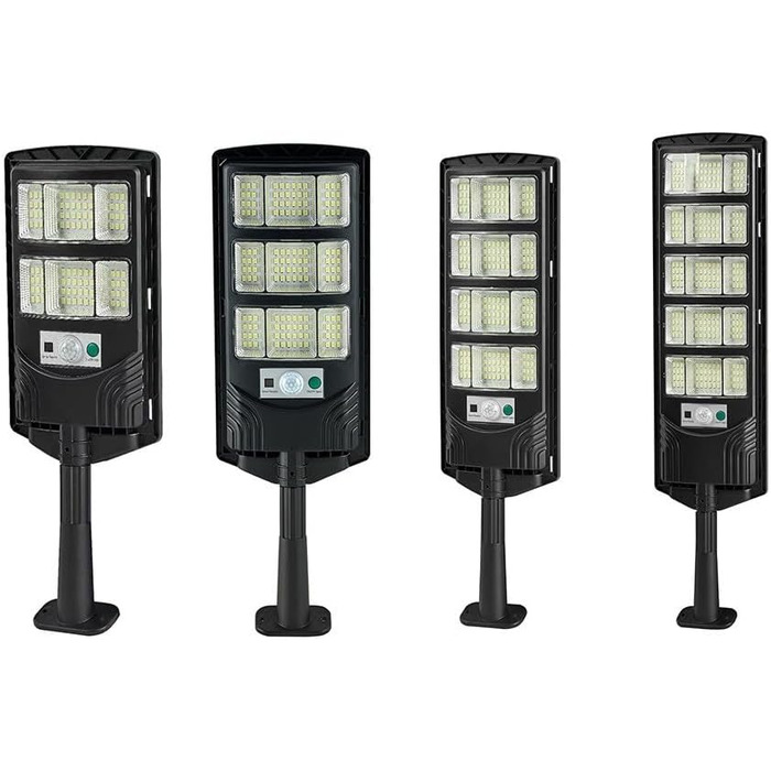 Розумний сонячний світлодіодний вуличний світильник з датчиком руху, дистанційним керуванням та автоматичним увімкненням світла, всепогодна конструкція IP65 для тривалого використання (263 мм)