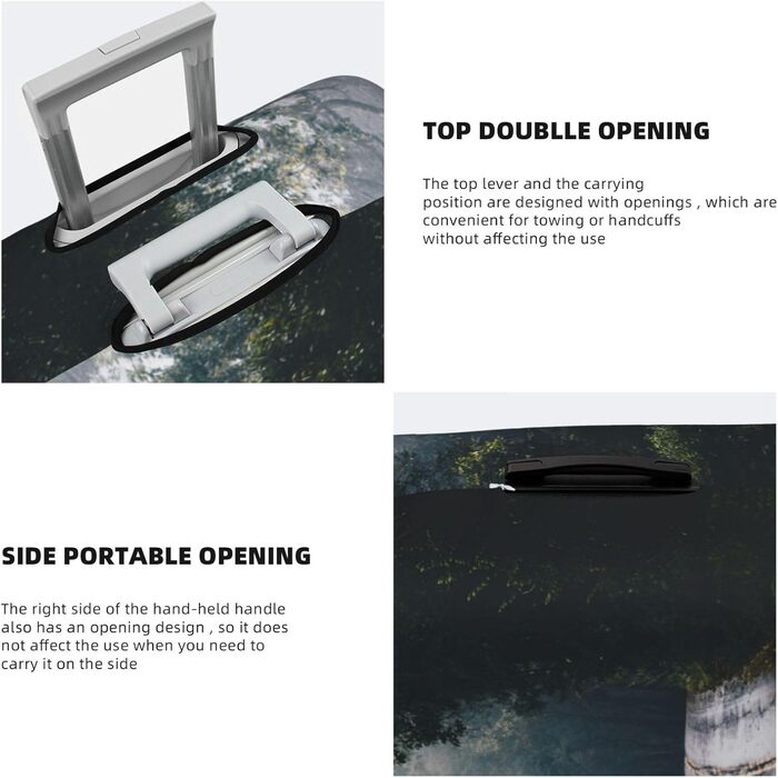 Чохол для валізи Міський пейзаж BAFAFA, еластичний захист від подряпин та пилу, чорний, розмір 80