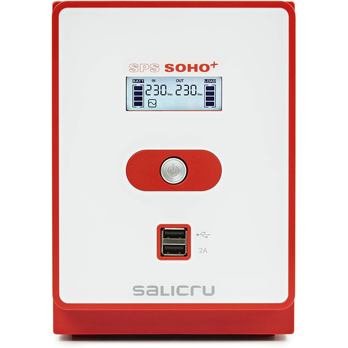 ДБЖ SALICRU SPS 1200 SOHO (лінійний інтерактивний ДБЖ 500 ВА - 2200 ВА з подвійним зарядним пристроєм USB) (1600 ВА)