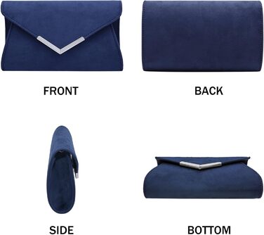 Жіночий клатч Milisente із замшевої вечірньої сумки, маленька сумка через плече, замшевий синій