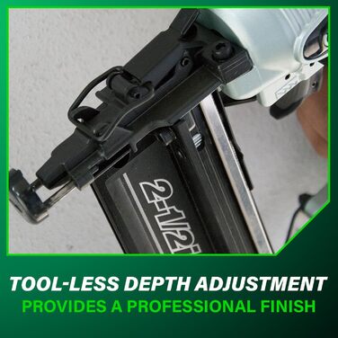 Набір цвяхозабивачів Metabo HPT для фінішної обробки Пневматичні цвяхозабивачі Metabo HPT 16 калібру Підходить для фінішних цвяхів