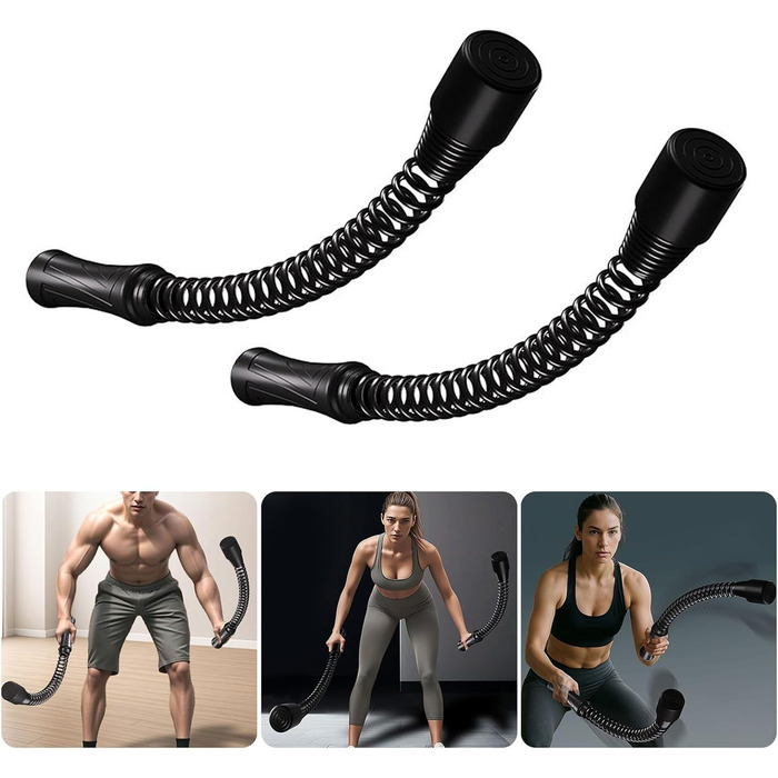 Гнучкі пружинні стрічки опору, еспандери, бойові скакалки, нарощування м&39язів, шнури, тренувальний гриф для дому, тренажерний зал, ергономічний, гнучкий, еспандер для рук, обладнання, 2 шт.