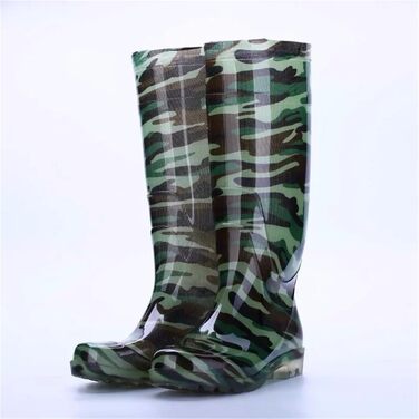 Чоловічі високі гумові чоботи, робочі гумові чоботи, водонепроникне водне взуття з ПВХ, гумові чоботи, нековзні гумові чоботи до коліна, чоловічі гумові калоші, водонепроникні, червоні, EU 40