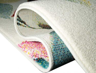 Сучасний килим з коротким ворсом для вітальні килим з квітами кольоровий червоний зелений бірюзовий розмір 200 х 290 см 200 х 290