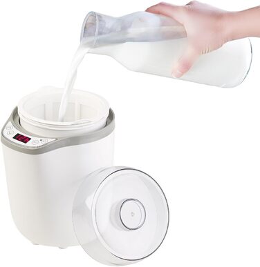 Йогуртниця Rosenstein & Shne Йогуртниця XL для грецького йогурту, натурального йогурту та багато іншого, 1,8 л (йогуртова машина, йогуртниця, йогуртниця)