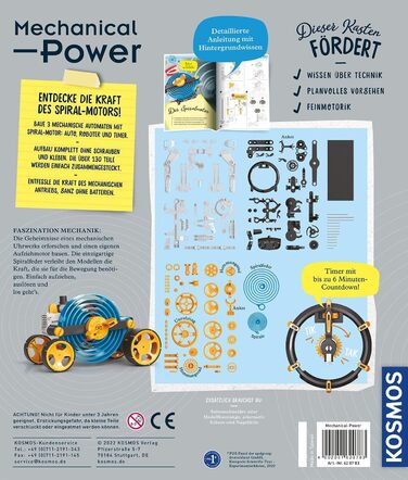 Набір для експериментів Mechanical Power KOSMOS, моделі на спіральній пружині