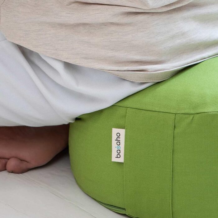 Подушка для медитації basaho WHEEL Zafu Подушка для йоги Органічна бавовна Гречана лушпиння Знімний чохол, який можна прати, світло-рожевий