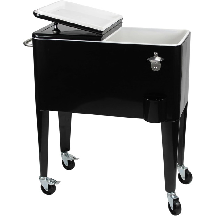 Кулер Kailua - коробка-холодильник, візок-холодильник, охолоджувач для напоїв, чорний