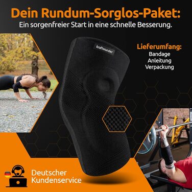 Бандаж для ліктя тенісиста/ліктя гольфіста, бандаж з гелевими накладками, зроблено в Німеччині, для жінок та чоловіків, для спорту та щоденного використання (чорний, L, двосторонній) Двосторонній Чорний L