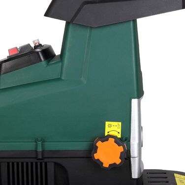 Безшумний подрібнювач Gardebruk 3100 Вт макс. 45 мм Товщина гілки Електричний 60 л Ящик для збору Роликовий подрібнювач Садовий подрібнювач Подрібнювач