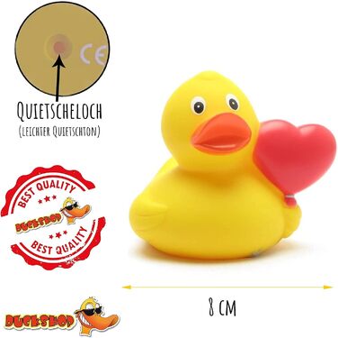 Повітряна куля Duckshop I Rubber Duck Heart I Squeaking Duck IL 8 см - в комплекті брелок Squeaking Duck