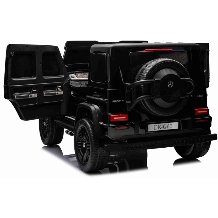Дитячий електромобіль 4х4 12V 2-місний Mercedes AMG G63 G Class, чорний, MP3 плеєр з USB/AUX входом, акумулятор 12V14Ah, підвіска