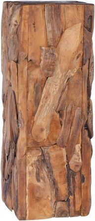 Журнальний столик з масиву тика, стіл для дивана, підставка для рослин, колона для рослин, підставка для квітів, дерев&39яний стіл, стіл для квітів, стіл 30x30x80 см