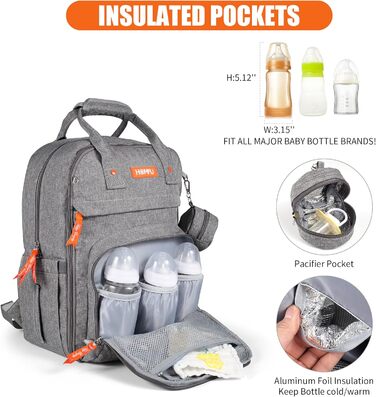 Сумка для підгузників Рюкзак Мама Лікарня Дитячі Сумки Для Хлопчиків Дівчинка Дорожні Рюкзаки Мама Сірий Тато Сумка для підгузникі