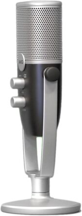 Професійний USB-C конденсаторний мікрофон AKG Pro Audio Ara два режими захоплення звуку для подкастингу, влогінгу, геймінгу та стрімінгу, синій та сріблястий